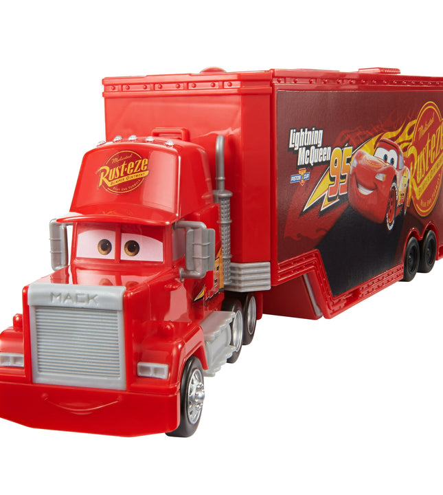 Disney Pixar Cars Transforming Mack Playset, 2-in-1 toy Truck & Tune-Up Station with Launcher